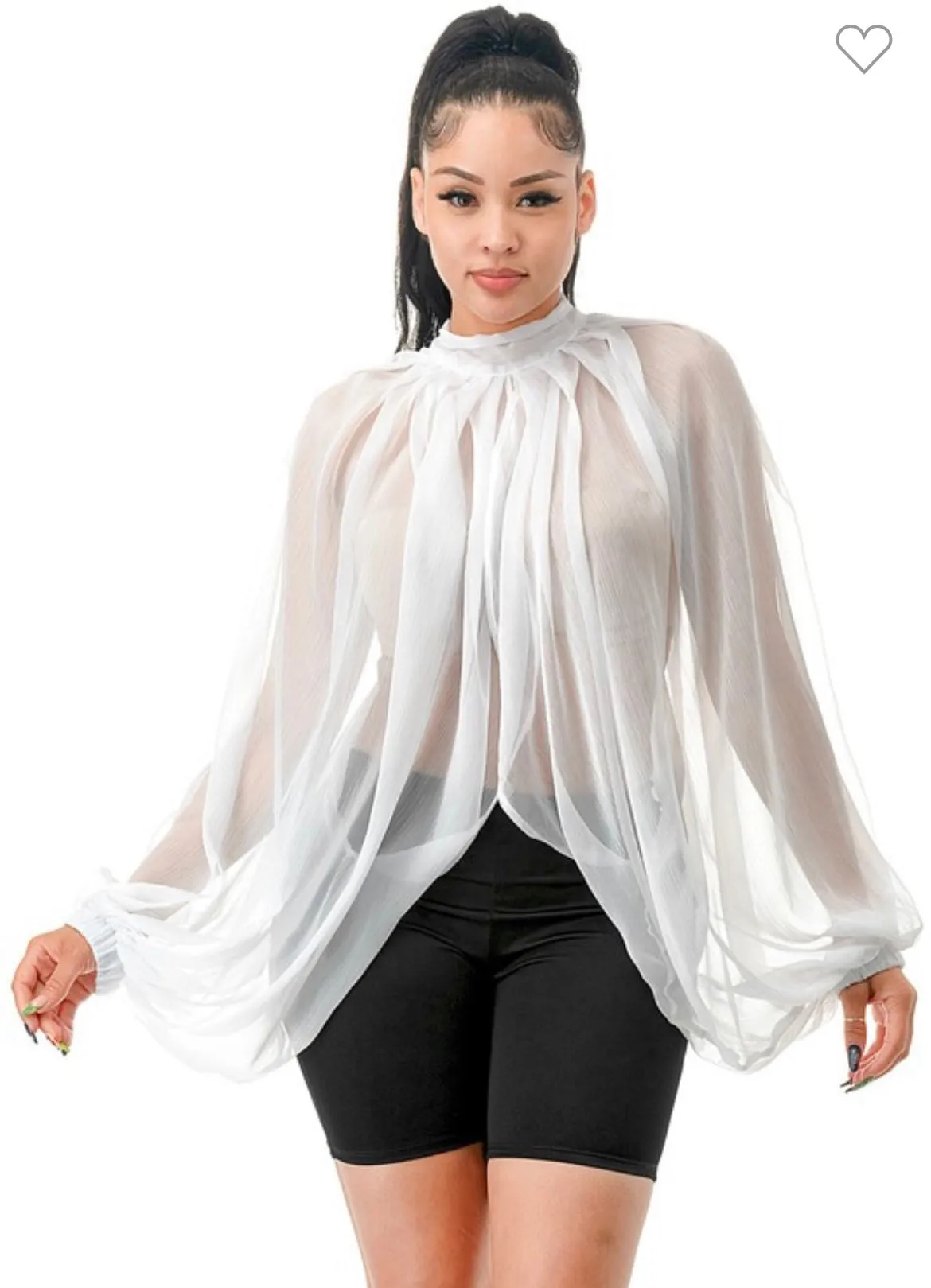 Sheer Plus Size Blouse