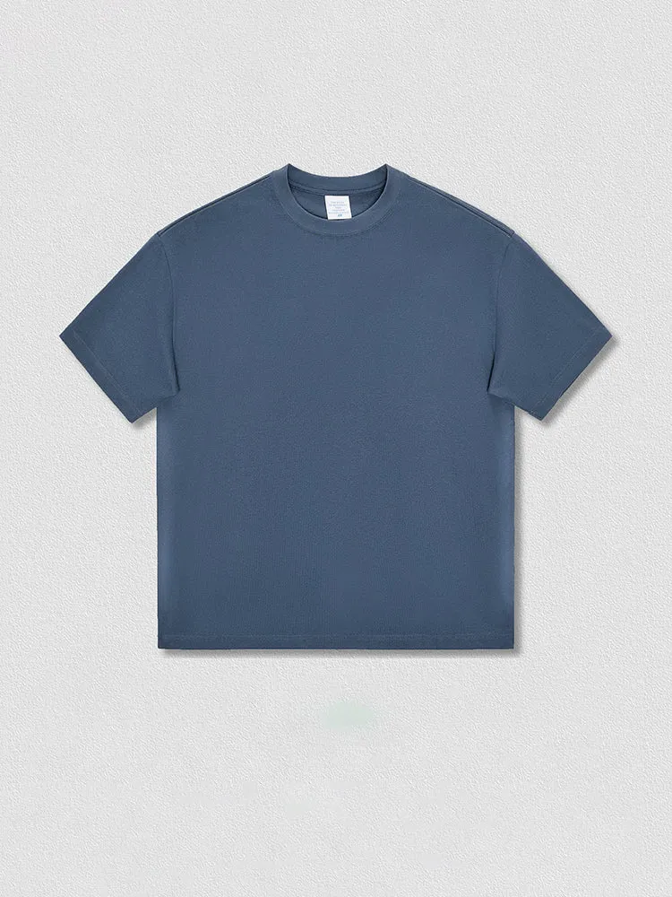 Solid Color Crew Neck Cotton Plain T-Shirts