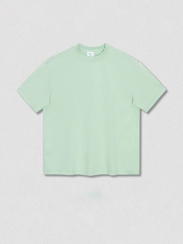 Solid Color Crew Neck Cotton Plain T-Shirts