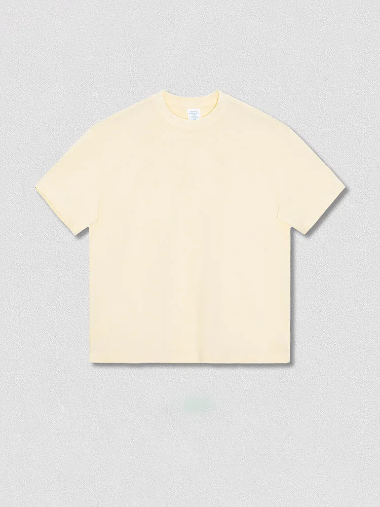 Solid Color Crew Neck Cotton Plain T-Shirts