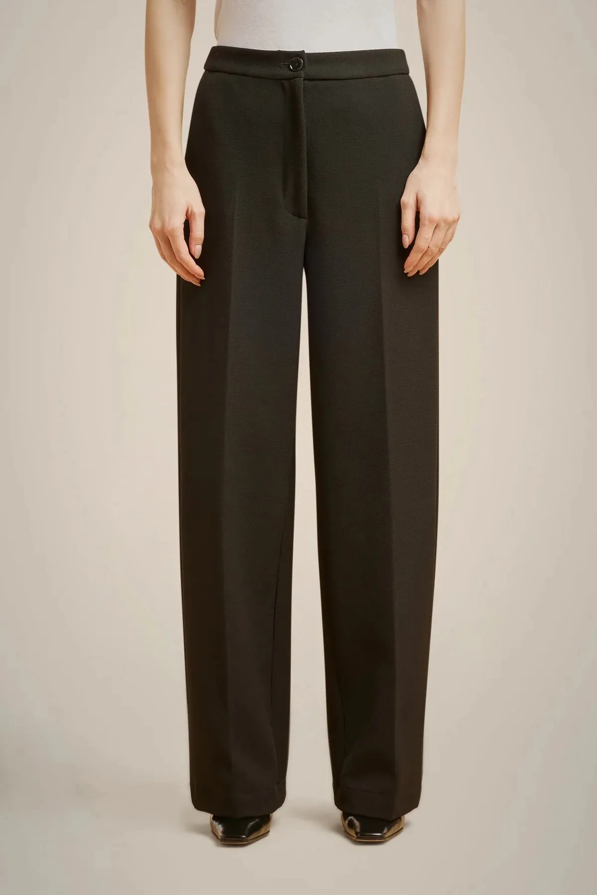 Straight Leg Trousers - Nero