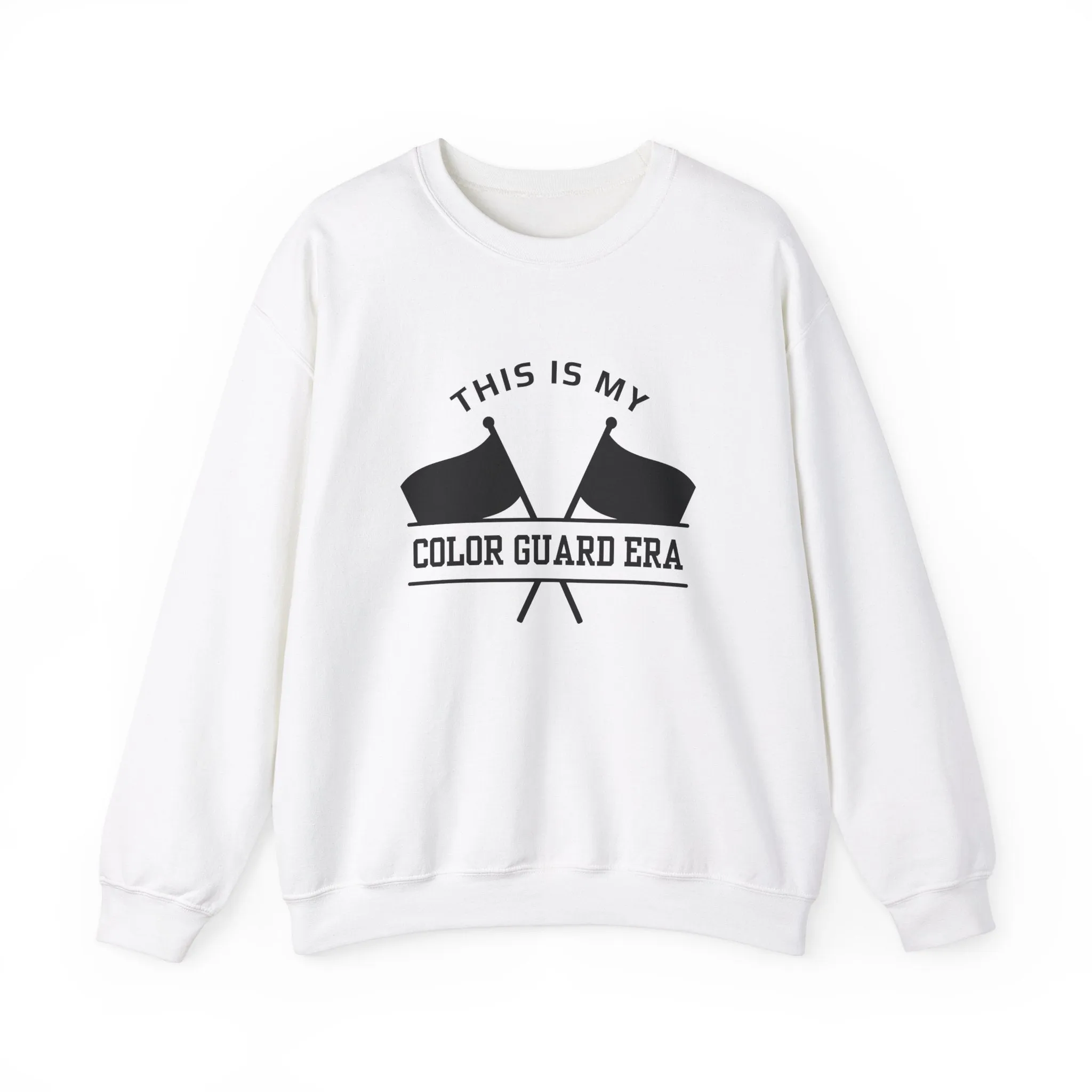 This is my Color Guard Era If Taylor was in Marching Band Unisex Heavy Blend™ Crewneck Sweatshirt in White and Sport Gray