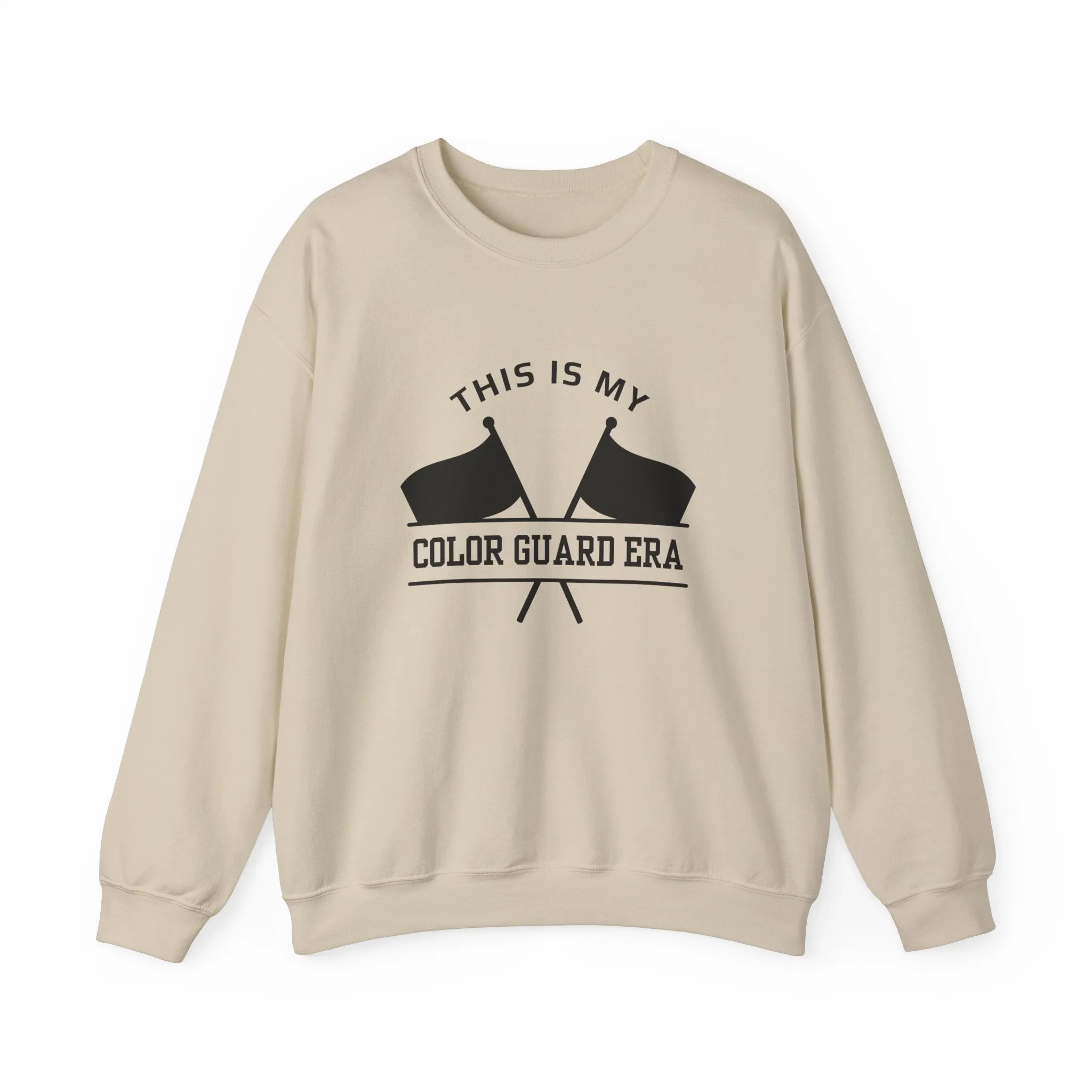 This is my Color Guard Era If Taylor was in Marching Band Unisex Heavy Blend™ Crewneck Sweatshirt in White and Sport Gray