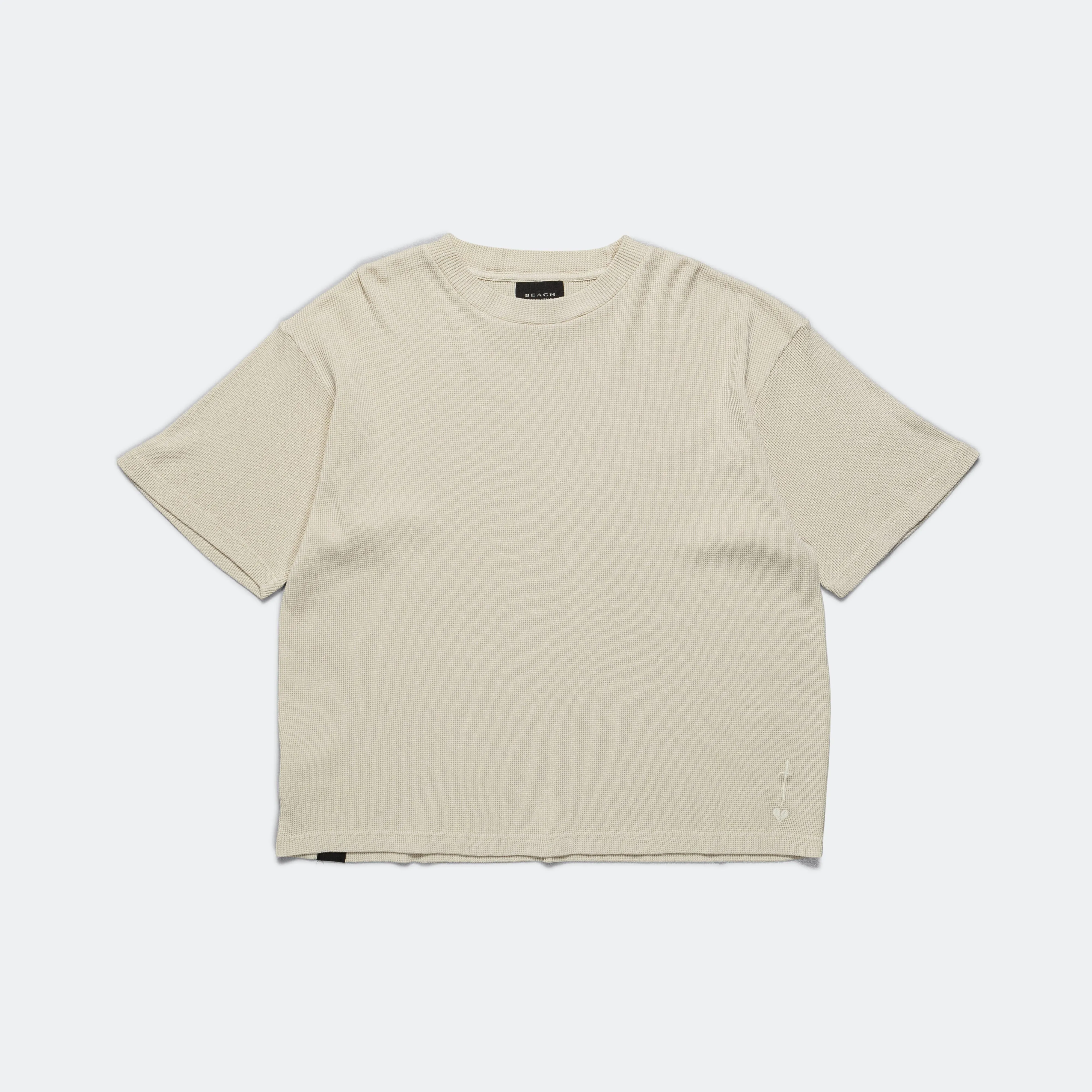 Waffle Boxy Tee - Bone